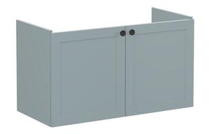 VitrA Root Classic 100cm 2 Door Washbasin Unit - Matt Fjord Green